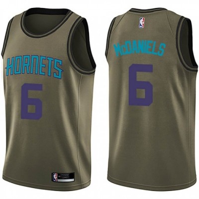 Nike Charlotte Hornets #6 Jalen McDaniels Green Salute To Service Youth NBA Swingman Jersey